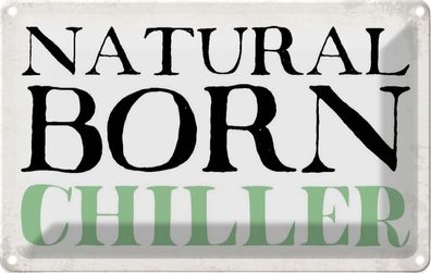 vianmo Blechschild 20x30 cm gewölbt Dekoration natural born chiller Faultier
