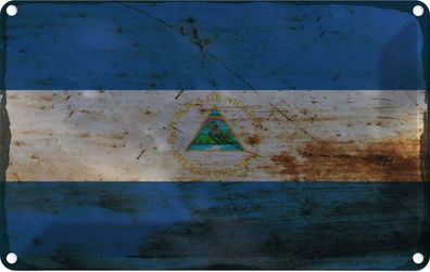 vianmo Blechschild Wandschild 20x30 cm Nicaragua Fahne Flagge