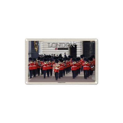 Blechschild 18x12 cm - Changingt the Guard London