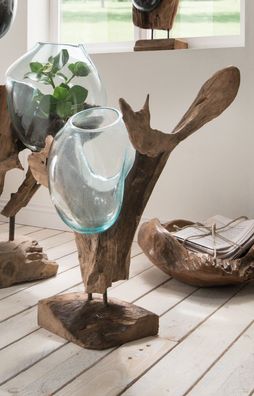 Drop Deco Glas Teak Natur