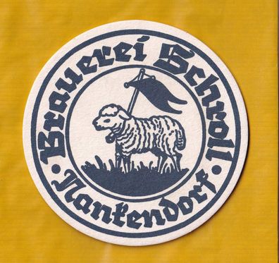 Brauerei Schroll Nankendorf - ungebrauchter Bierdeckel