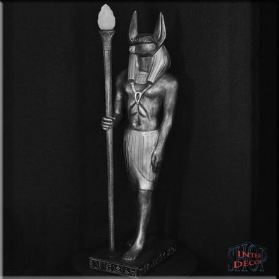 Stehlampe Lampe Anubis Pharao Skulptur Beleuchtung Ägyptische Antik Kunstharz