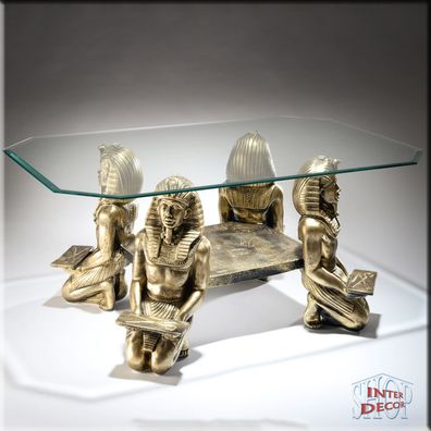 Couchtisch Glastisch Tisch Wohnzimmertisch Pharaonen Glas Modern Design Ägypten