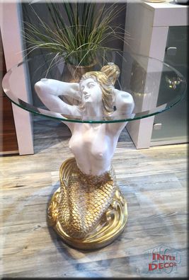 Beistelltisch Glastisch Tisch Meerjungfrau Kaffeetisch Telefontisch Erotik Glas