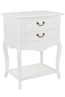 Beistelltisch 55x40 Elegance MDF Weiß FSC