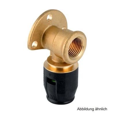 Geberit PushFit Anschlusswinkel 90°, 20mm x 1/2" IG, L=52 mm, Messing