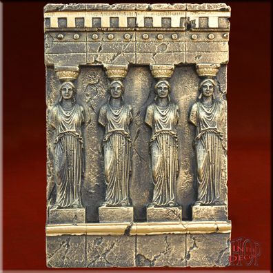 Wandrelief Relief Wandbild 3D Bild Griechische Karyatide Akropolis Kunstharz