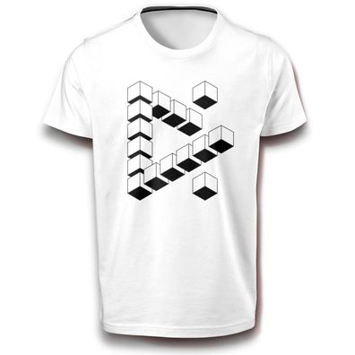 Abstraktes dreieck Form Symbol Quadrat Rechteck Architektur T-Shirt Baumwolle