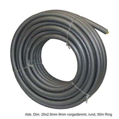 Rehau Universalrohr Rautitan Flex,20x2,8mm 26mm vorgedämmt, rechteckig, 25m Ring