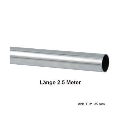 C-Stahl Systemrohr, blank, Länge 2,5m, 54 X 1,5 mm