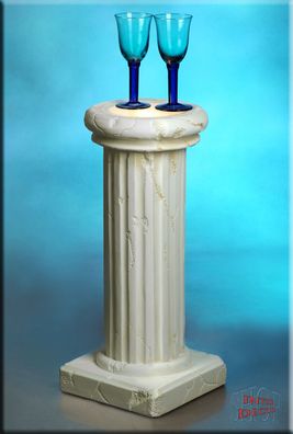 Lampe Leuchtsäule Antike Säule Blumensäule Ständer Griechische Marmor Stuckgips