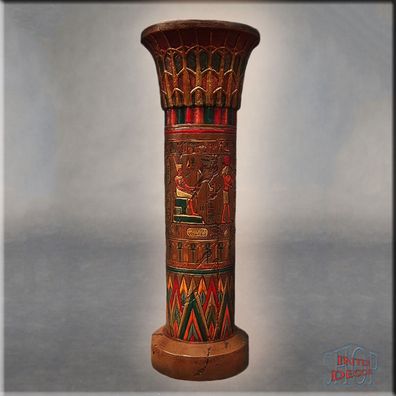 Säule Blumensäule Dekosäule Ständer Sockel Ägyptische Antik Marmor Kunstharz