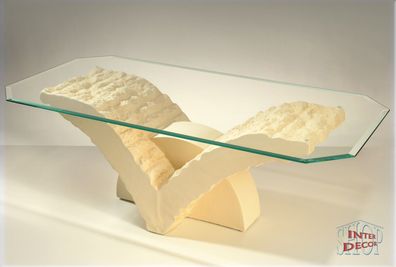 Couchtisch Glas Glastisch Tisch Wohnzimmertisch Wohnzimmer Design Kunstharz