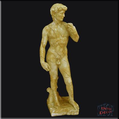 Figur Statue Antike Skulptur David XL Gartenfigur Büste Figuren Marmor Optik