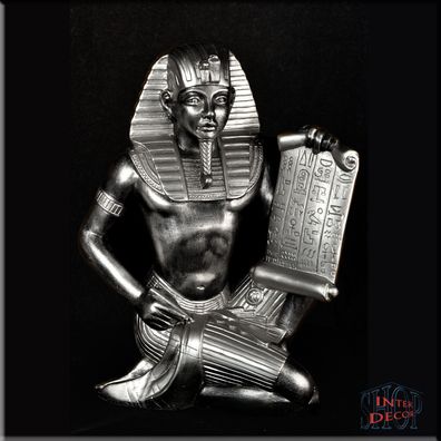 Statue Figur Ramses Pharao Gott Ägyptische Antike Skulptur Dekofigur Stuckgips