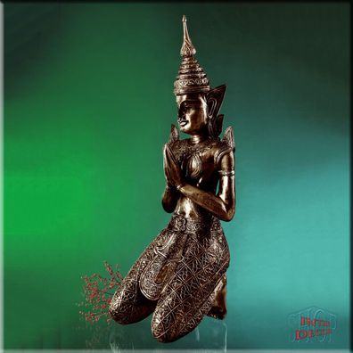 Statue Figur Buddha XL Feng Shui Thailand Antik Meditation Skulptur Kunstharz