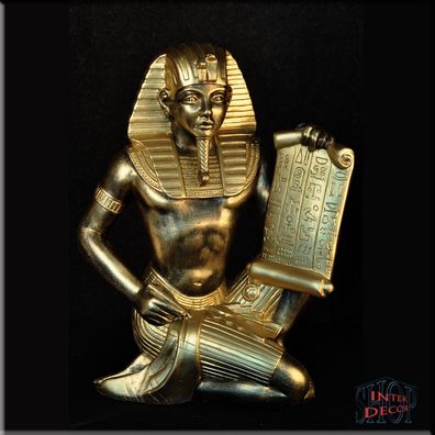 Figur Statue Antike Ramses Pharao Gott Skulptur Dekofigur Ägyptische Kunstharz