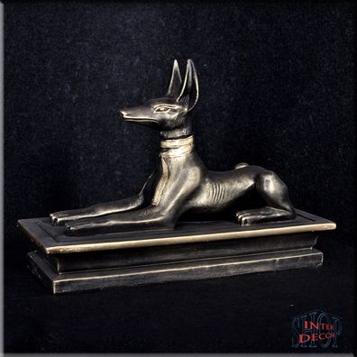 Statue Figur Antike Anubis Dekofigur Pharao Skulptur Ägyptische Kunstharz