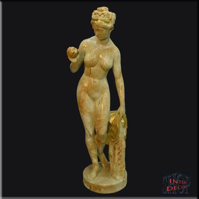 Figur Statue Antike Skulptur Eva Marmor Optik Dame Büste Gartenfigur Kunstharz