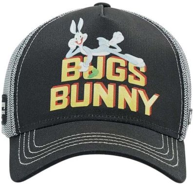 Bugs Bunny Capslab Schwarze Trucker Cap - Looney Tunes Snapback Kappen Mützen Caps