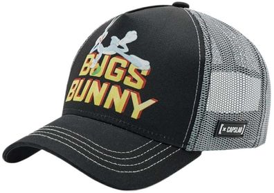 Looney Tunes Capslab Schwarze Trucker Cap - Bugs Bunny Snapback Kappen Mützen Caps