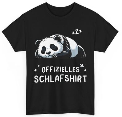 T-Shirt Offizielles Schlafshirt Panda Bär Pyjama Schlafanzug Geschenkidee Unisex