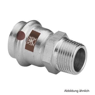 Viega Temponox Übergangsstück mit AG, Modell 1711, 22 mm x 1"