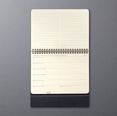 Tischkalender Conceptum 2025 Hardcover black 144S. ca. A5 quer