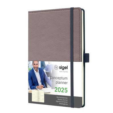 Wochenkalender Conceptum 2025 Casual taupe 192S. ca. A5
