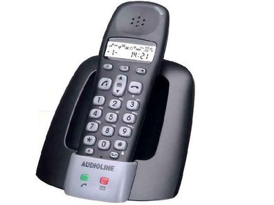Audioline OSLO 58 Schnurloses DECT GAP Telefon mit Display und Uhr Wecker