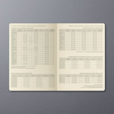 Tageskalender Conceptum 2025 Hardcover black 400S. ca. A5
