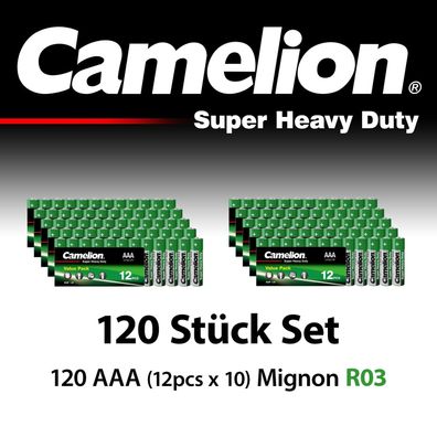 120 Stück Camelion AAA Batterien 1,5V Super Heavy Duty Long Life Top Qualität