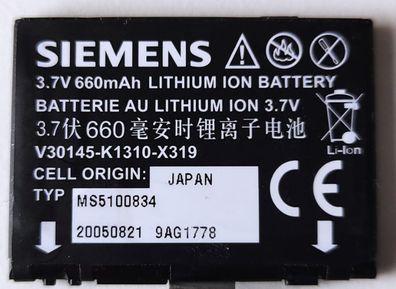 Original Akku Siemens V30145-K1310-X319 3,7V 660mAh FÜR SF65