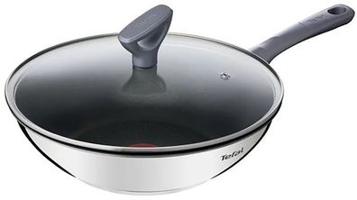 Tefal Pfanne Wok 28 cm mit Deckel Edelstahl Induktionsfähig rostfrei Bratpfanne