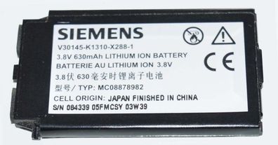 original Akku siemens LI- ION 630mAh 3,8V V30145-K1310-X288-1 MC08878982 EBA-610