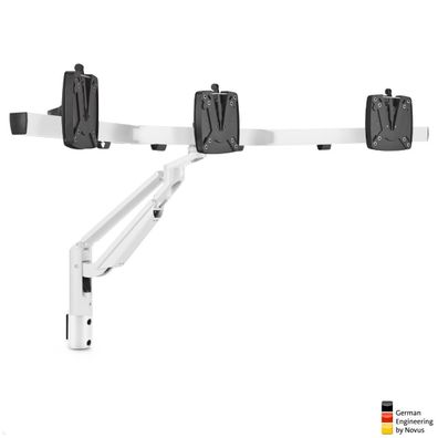 Novus Clu Plus X3 Monitorhalter fér 3 Monitore an TSS Säule, weiß