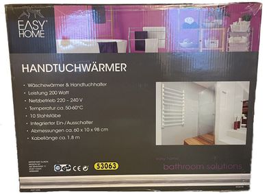 Easy Home Handtuchwärmer&Wäschewärmer & Handtuchhalter 200Watt mit 10 Stahlstäbe