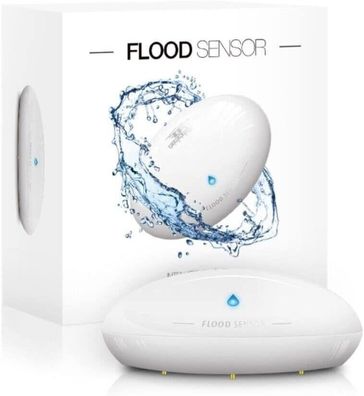 FIBARO Flood Sensor / Z-Wave Plus Wassermelder Hochwasser Leck und Temperatursen