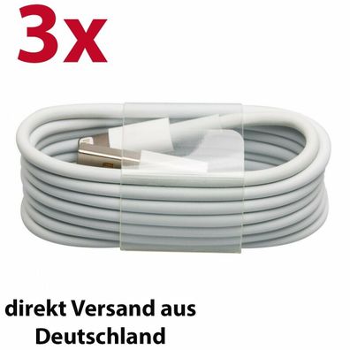 3x Ladekabel 1m für iPhone 5 6 7 8 Plus Max x XS XR 11 12 13 iPad TOP Qualität