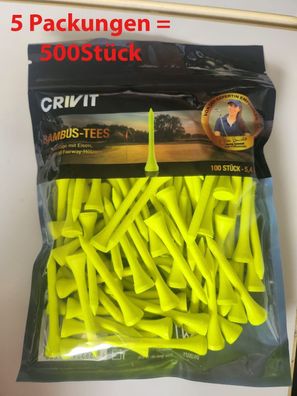 Golf Tees / Holz tees / 54 mm / 500 Stk neon/ premium Qualität