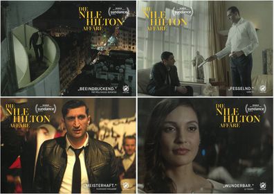 Die Nile Hilton Affäre - 4 Original Kino-Aushangfotos - Fares Fares - Filmposter