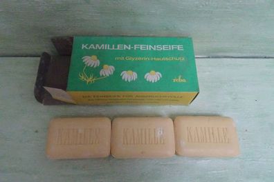 3x alte Kamillenseife Glyzerin Hautschutz reba 6er Packung DM 7, - Inhalt war 480g