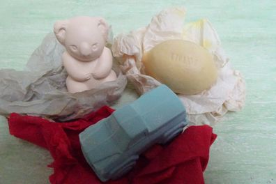 3 alte Avon Soap Seifen LKW Zitrone Teddy-Bär Kinderseifen Motivseifen