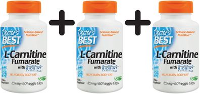 3 x L-Carnitine Fumarate, 855mg - 60 vcaps