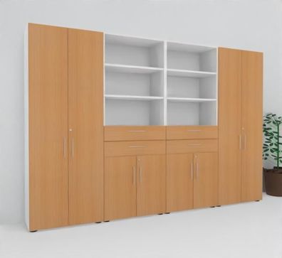 Büro Schrankwand VH92 Höhe 215,6 cm Aktenschrank Schränke Aktenschränke Büroregal