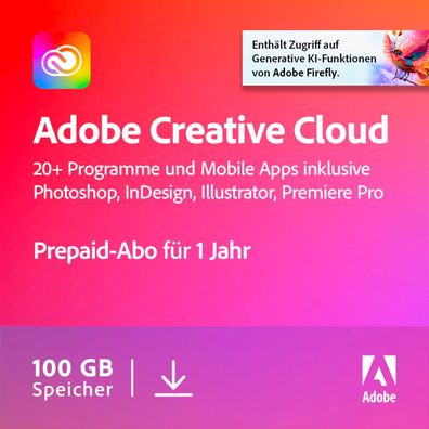 Adobe Creative Cloud All Apps Prepaid-Abo 1 Jahr - Windows|MAC