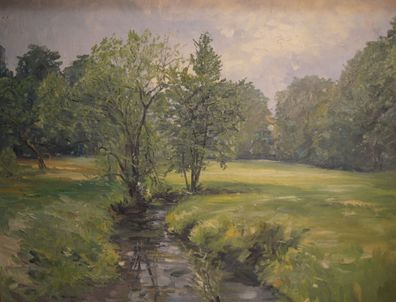 Ölgemälde unleserlich signiert Wiesenbach /5834