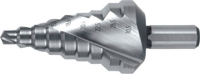 Stufenbohrer Bohrber.6-30,5mm HSS Spiralnut Z.2 Stufen 9 RUKO
