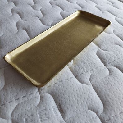 Tablett Alu rechteckig gold