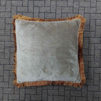 Dekokissen Kissen 45x45 Samtoptik Rose